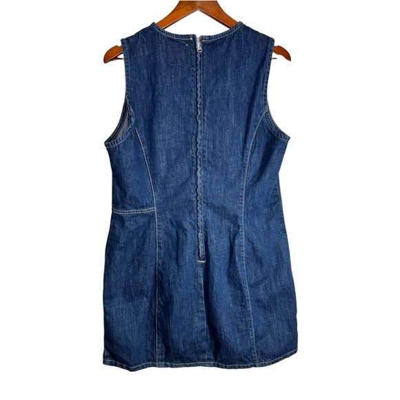 Zara Blue Denim Mini Dress Size XXL - Picture 12 of 15